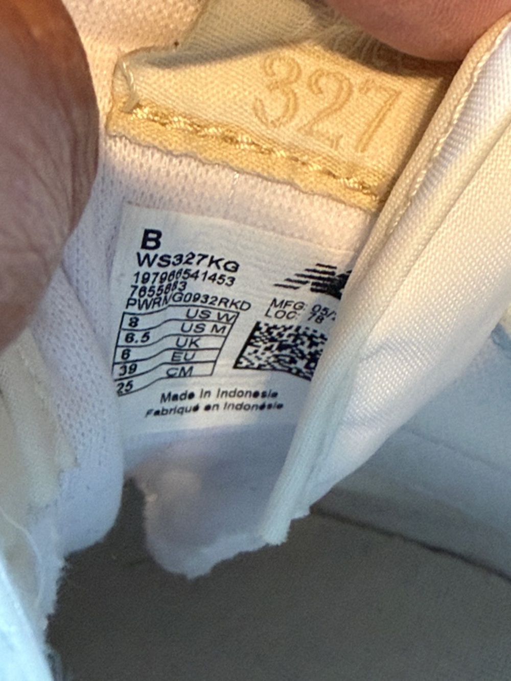 New balance 327 white light tan sneakers - Picture 9 of 9